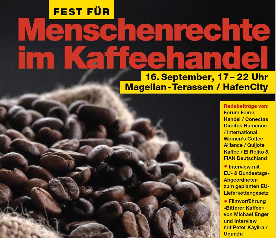 Fest für Menschenrechte im Kaffeehandel FIAN Deutschland e V